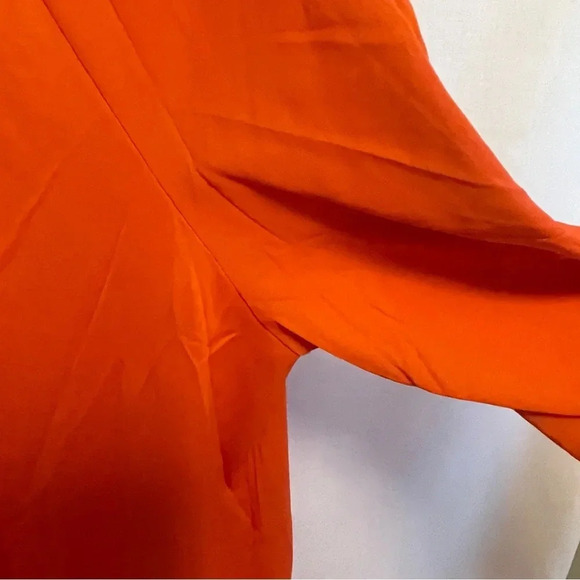 Vintage orange nightgown with embroidered flower snap buttons - size M/L - Picture 8 of 16